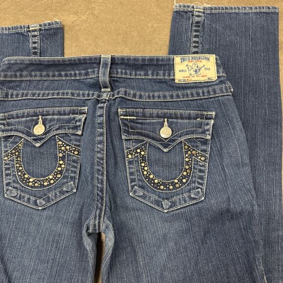 Vintage Y2K True Religion Fully Rhinestone Mcbling Billy Jean Flap Pocket 31 - Picture 3 of 9